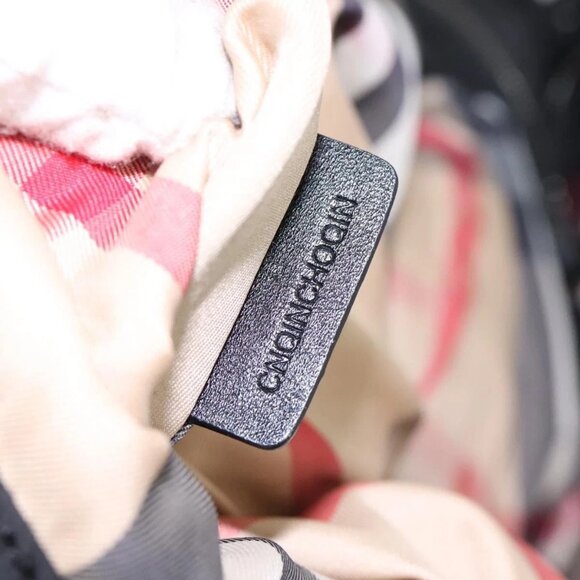 BURBERRY Nova Check Tote Bag Nylon Black Silver Auth ep7664 - Picture 13 of 16